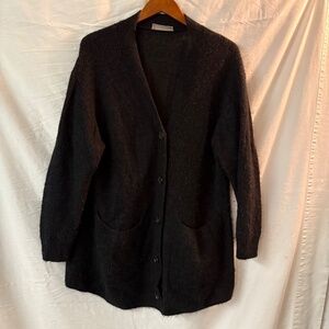 Everlane Alpaca/Wool Blend Long Cardigan Sweater, Sz L